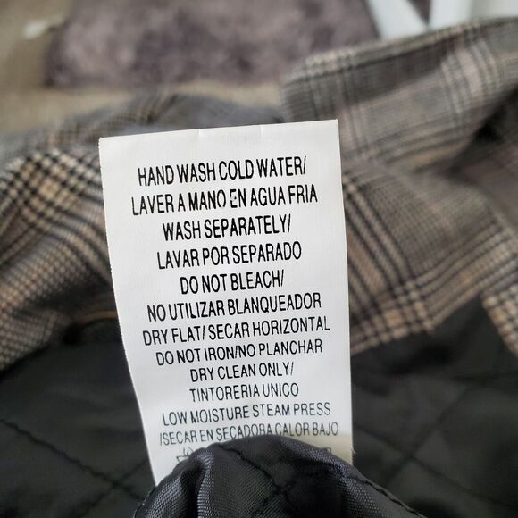 Miss Me Houndstooth Plaid Jacket Womens Size Large Double Breasted Cropped - Picture 10 of 10